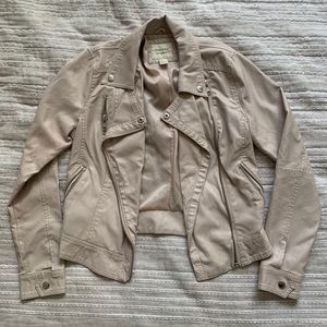Light Pink Faux leather jacket